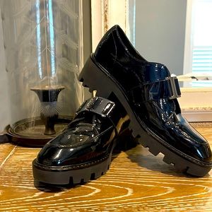 Donald Pliner Black Patent Loafer